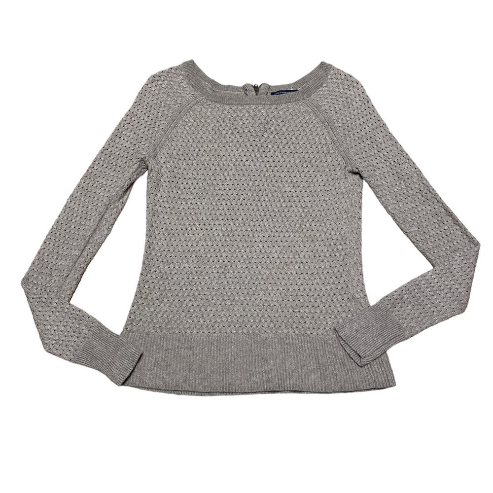 American Eagle Crewneck Sweater Women’s S Tan Casual Lightweight Long Sleeve Top